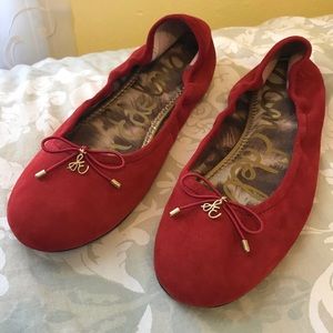 Sam Edelman Ballet Flats 💃🏽 Paprika Red Suede